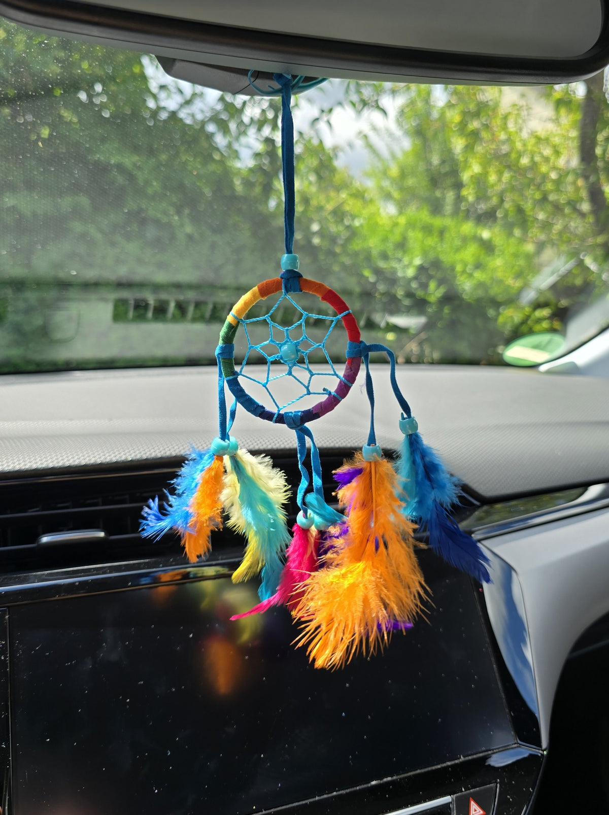Dreamcatcher Bali 28x9x0.5cm round colorful rainbow medium