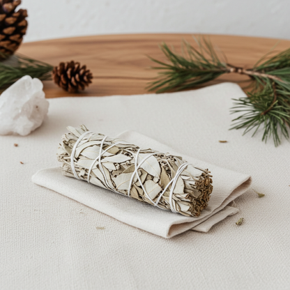 White Sage Incense 10 cm Bundle Smudge Stick Meditation Yoga Indian Sage