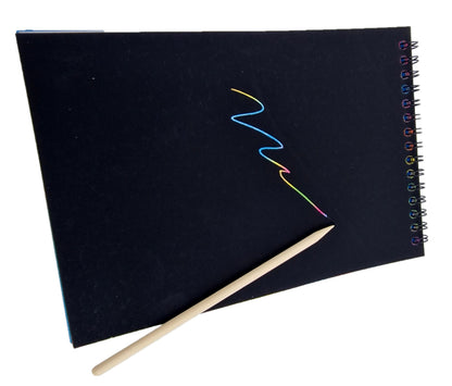 Scratch art block, magic, colorful scratch paper, no template, 10 sheets, 14 x 20 cm