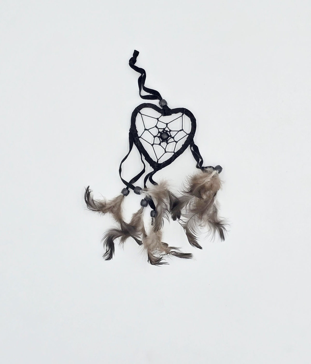 Dreamcatcher Bali 20x7x0.5 cm Dreamcatcher Heart red white black Rearview Mirror Pendant