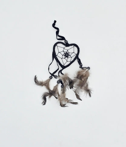 Dreamcatcher Bali 20x7x0.5 cm Dreamcatcher Heart red white black Rearview Mirror Pendant