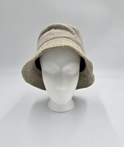 Patchwork Boho Festival Hat Hemp Cotton Light Brown Natural Nepal Unisex