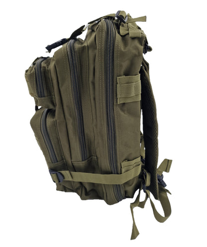 Army-style backpack, 20 liters, camouflage, German Army style, water-repellent, olive green camouflage pattern