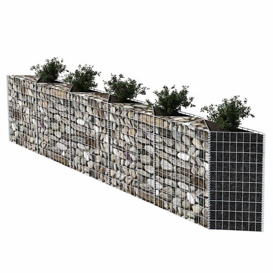 Gabion, gabion basket, planter box, raised bed, steel, 300×30×100 cm, stone basket
