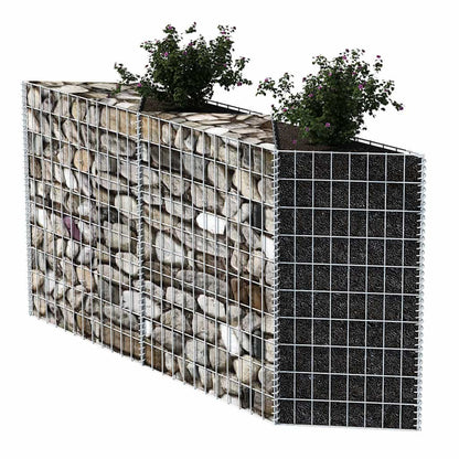 Gabione Gabionenkorb Pflanzkasten Hochbeet Stahl 120×30×100 cm Steinkorb