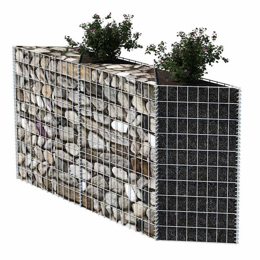 Gabion, gabion basket, planter box, raised bed, steel, 120×30×100 cm, stone basket
