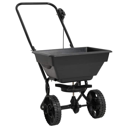 Handstreuwagen Salzstreuer PVC Stahl 92x46x70 cm 15 L Düngewagen Streuwagen
