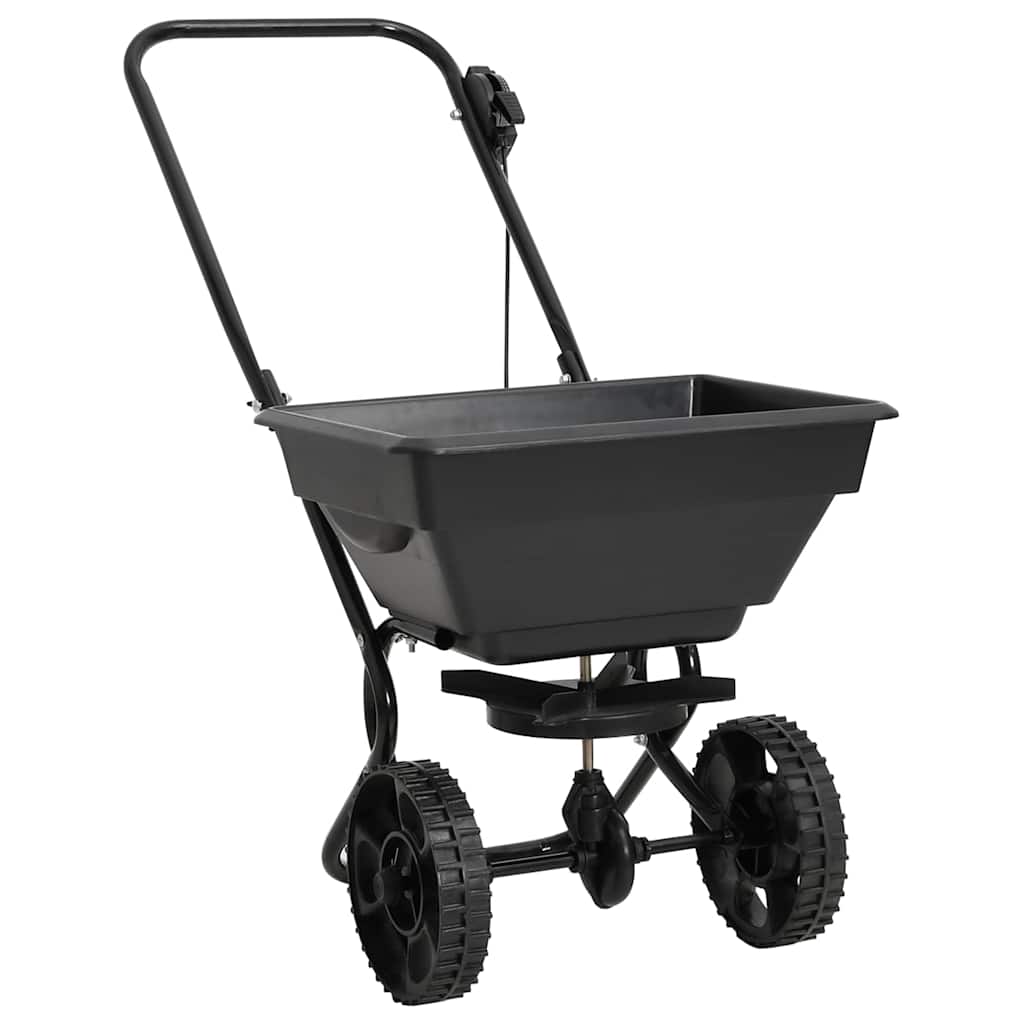 Handstreuwagen Salzstreuer PVC Stahl 92x46x70 cm 15 L Düngewagen Streuwagen