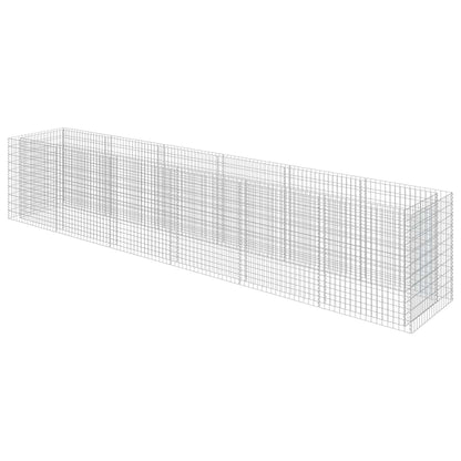 Gabionen Hochbeet Stahl 270×90×100 cm Steinkorb Pflanzkübel Blumenbeet