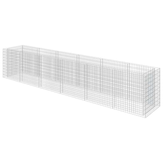 vidaXL Gabion Raised Bed Galvanized Steel 540×90×100 cm