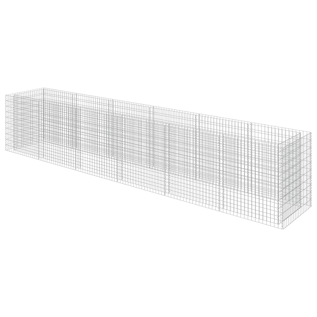 vidaXL Gabion Raised Bed Galvanized Steel 540×90×100 cm