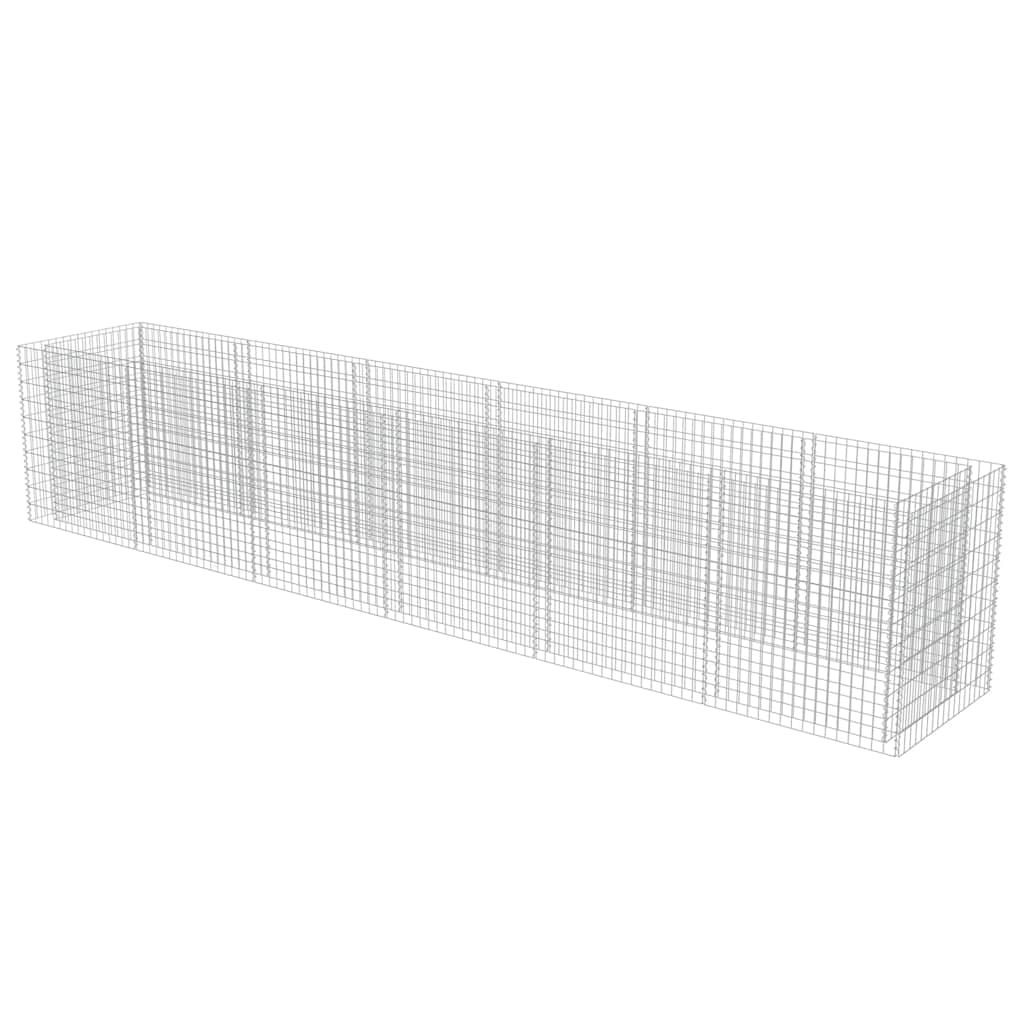 vidaXL Gabion Raised Bed Galvanized Steel 540×90×100 cm