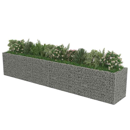 vidaXL Gabion Raised Bed Galvanized Steel 540×90×100 cm