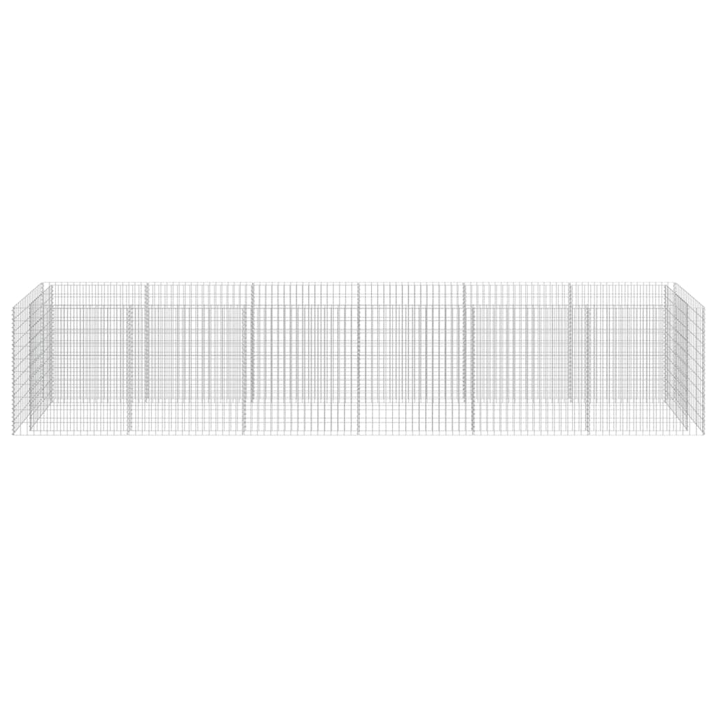 Gabionen Hochbeet Stahl 270×90×100 cm Steinkorb Pflanzkübel Blumenbeet