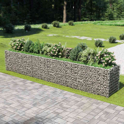vidaXL Gabion Raised Bed Galvanized Steel 540×90×100 cm