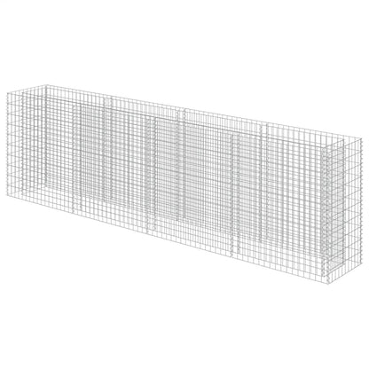 Gabionen Hochbeet Verzinkter Stahl 360×50×100 cm Steinkorb Pflanzkorb Blumenbeet