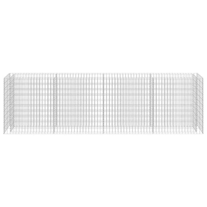 Gabionen Hochbeet Verzinkter Stahl 360×50×100 cm Steinkorb Pflanzkorb Blumenbeet