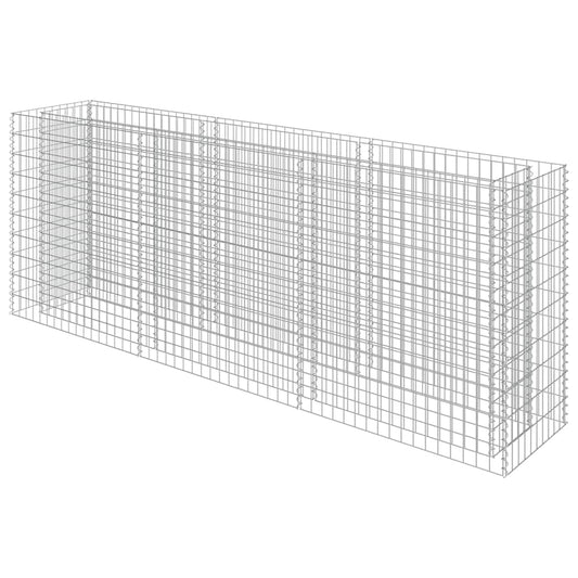 vidaXL Gabion Raised Bed Galvanized Steel 270×50×100 cm