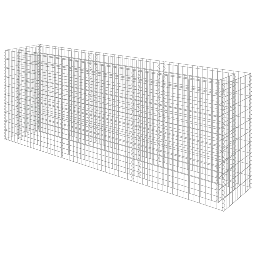Gabionen Hochbeet Verzinkter Stahl 270×50×100 cm Gabionenpflanzkübel