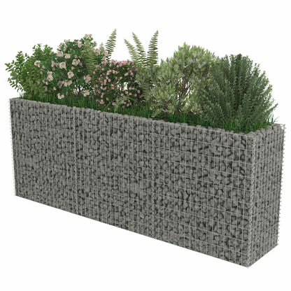 Gabionen Hochbeet Verzinkter Stahl 270×50×100 cm Gabionenpflanzkübel