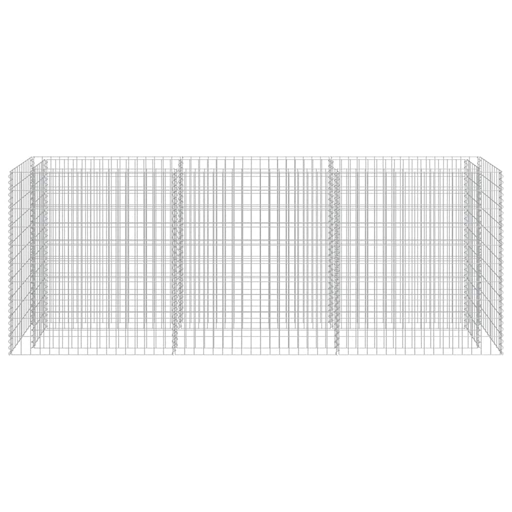 Gabionen Hochbeet Verzinkter Stahl 270×50×100 cm Gabionenpflanzkübel