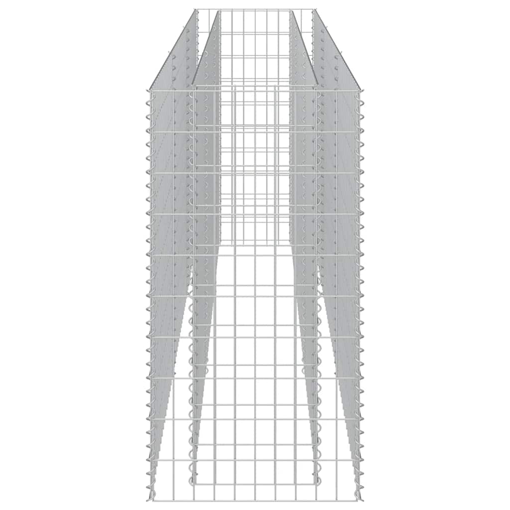 Gabionen Hochbeet Verzinkter Stahl 270×50×100 cm Gabionenpflanzkübel