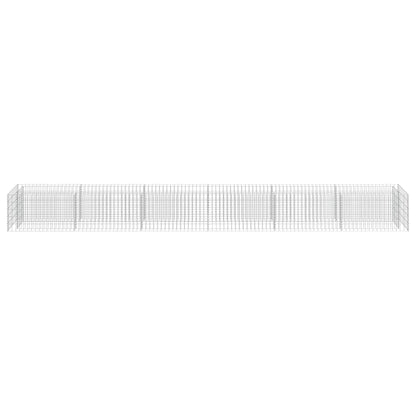 Gabionen Hochbeet Verzinkter Stahl 540x50x50 cm Steinkorb Blumenbeet Pflanzkübel