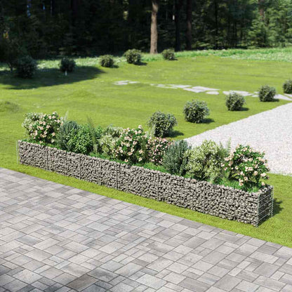 Gabionen Hochbeet Verzinkter Stahl 540x50x50 cm Steinkorb Blumenbeet Pflanzkübel