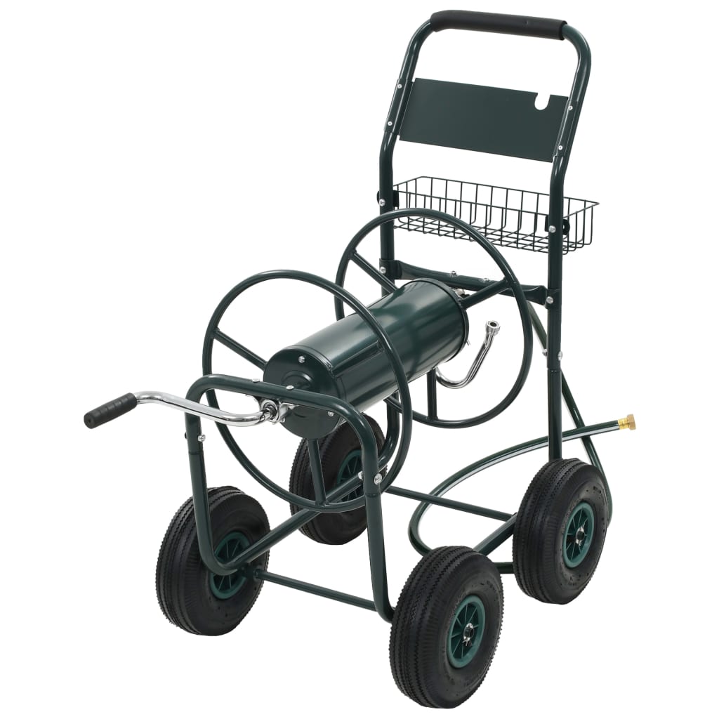 Schlauchwagen 1/2" Anschluss Schlauchaufroller 75 m Stahl Gartenschlauchwagen
