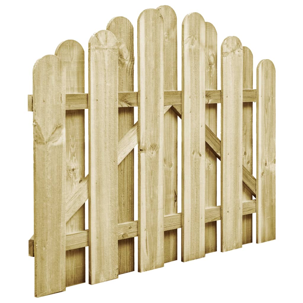Gartentor Kiefernholz imprägniert 100 x 75 cm Gartentür Holztür Holztor