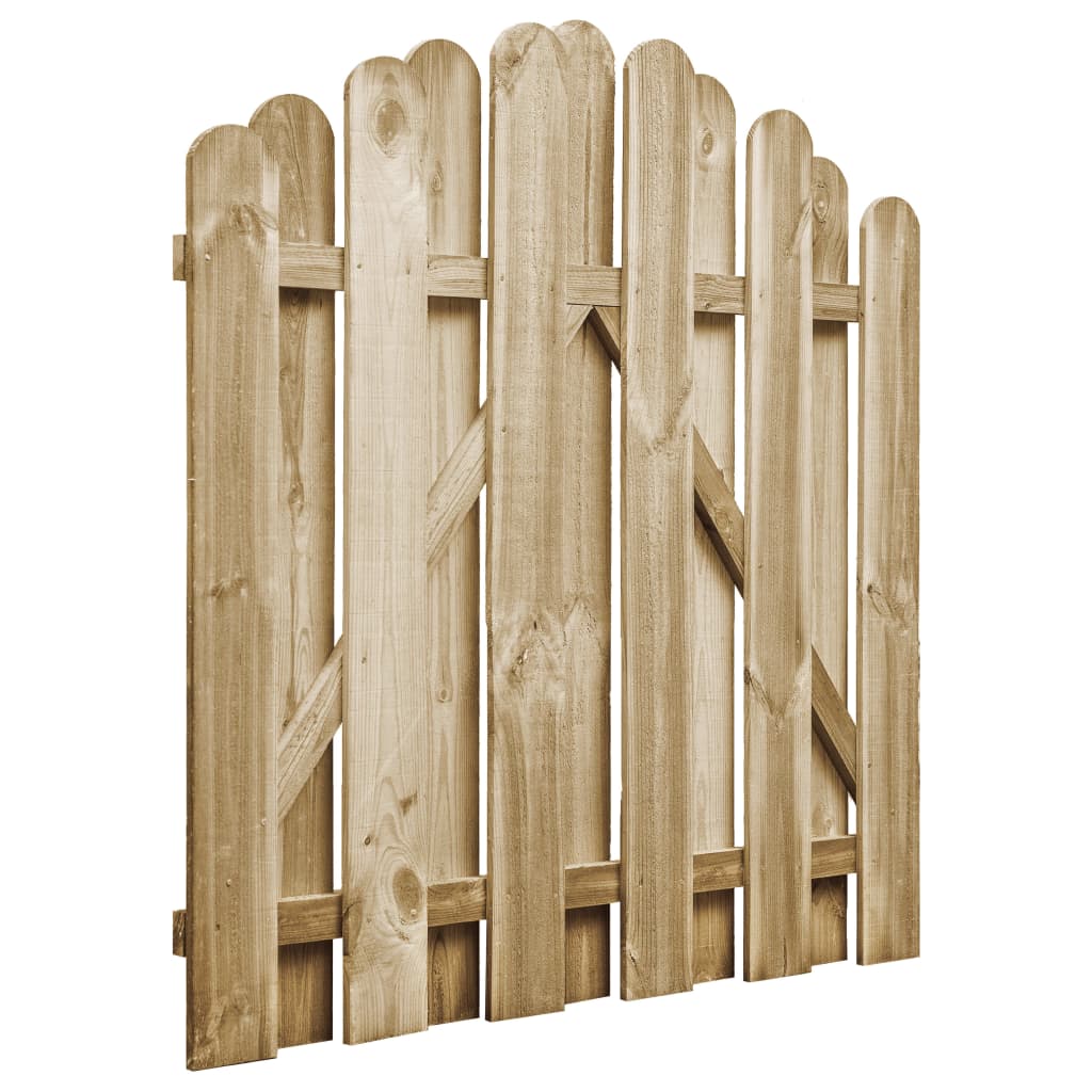 Gartentor Kiefernholz imprägniert 100 x 100 cm Gartentür Holztür Holztor