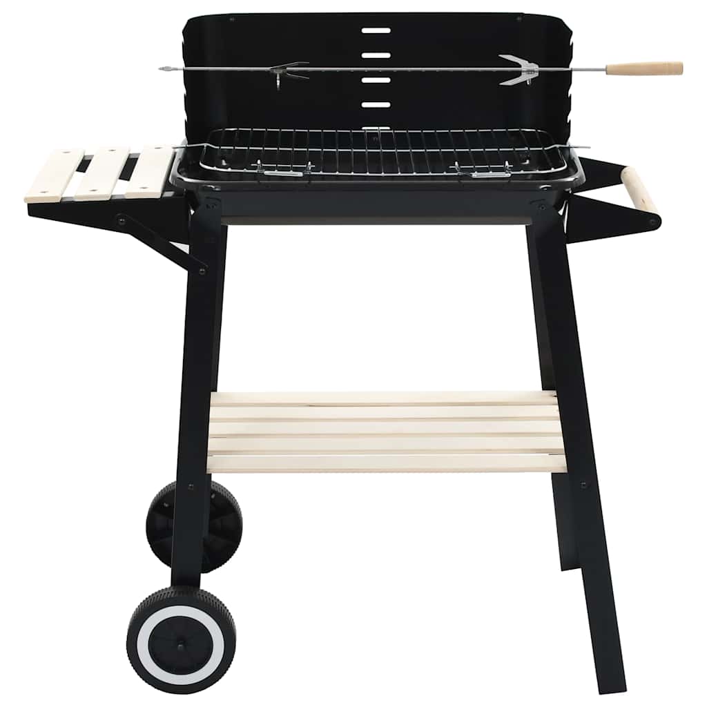 Holzkohlegrill Standgrill höhenverstellbar mit Ablagen und Rädern
