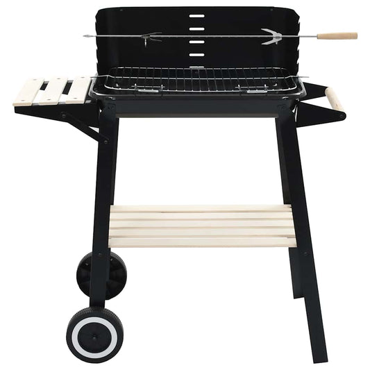 Holzkohlegrill Standgrill höhenverstellbar mit Ablagen und Rädern