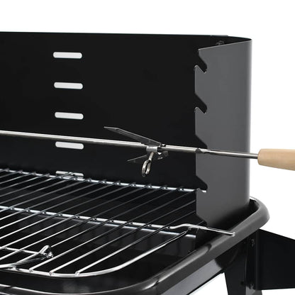 Holzkohlegrill Standgrill höhenverstellbar mit Ablagen und Rädern