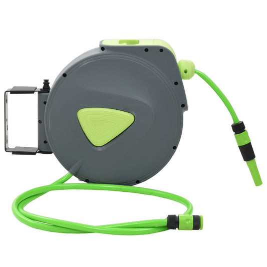 vidaXL Automatic Retractable Water Hose Reel, Wall Mounted, 20+2 m