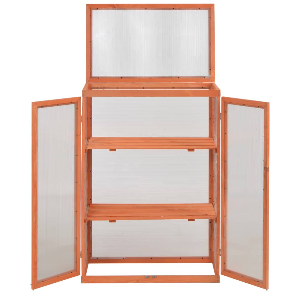 vidaXL Greenhouse Cabinet Wood 75x47x109 cm