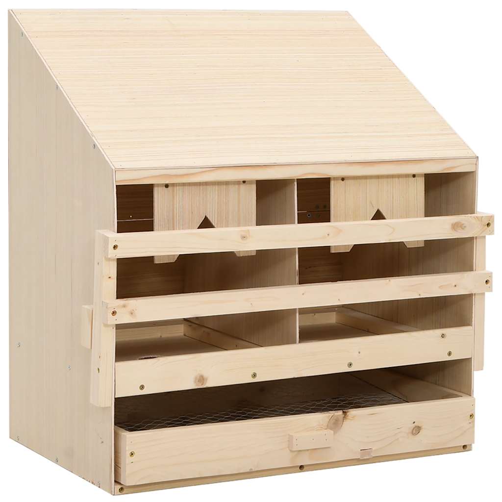 Abrollnest Hühner 2-fach Legenest Holz 63x40x65 cm Schrägdach Eierfach