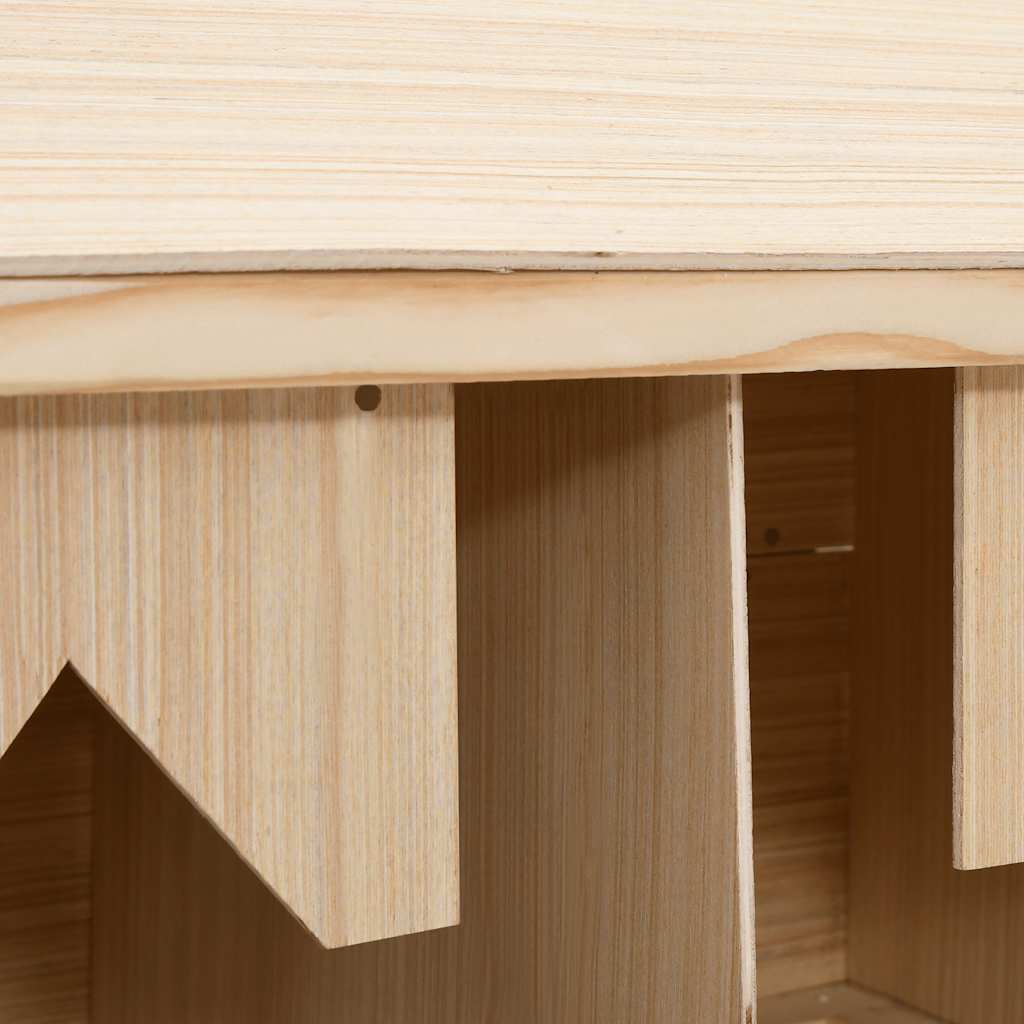 Abrollnest Hühner 2-fach Legenest Holz 63x40x65 cm Schrägdach Eierfach