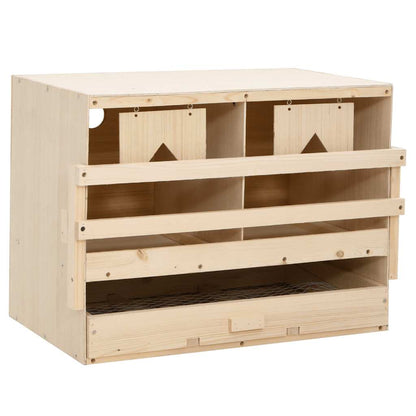 Abrollnest Hühner 2-fach Legenest Holz 63x40x45 cm Flachdach Eierfach