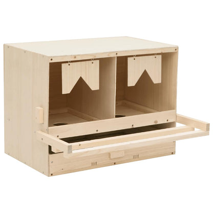Abrollnest Hühner 2-fach Legenest Holz 63x40x45 cm Flachdach Eierfach