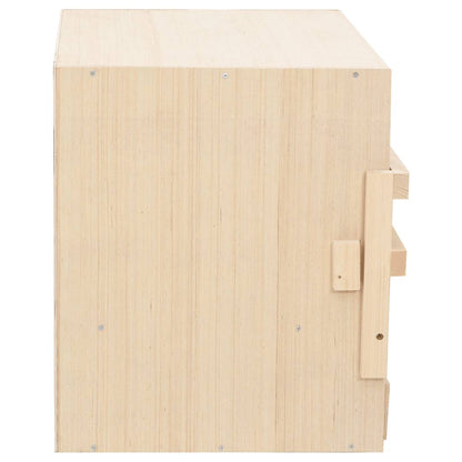 Abrollnest Hühner 2-fach Legenest Holz 63x40x45 cm Flachdach Eierfach