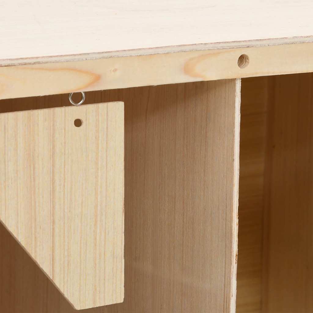 Abrollnest Hühner 2-fach Legenest Holz 63x40x45 cm Flachdach Eierfach
