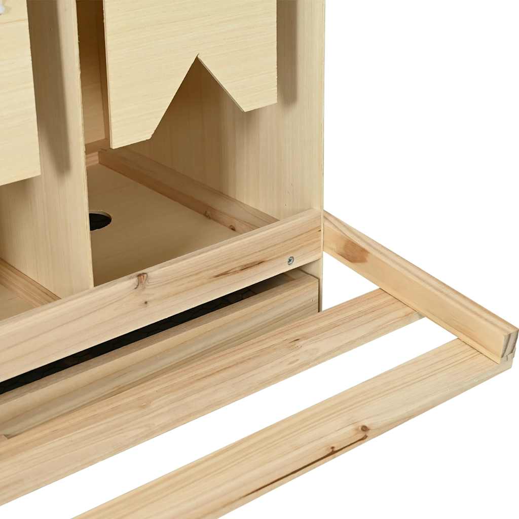Abrollnest Hühner 3-fach Legenest Holz 93x40x65 cm Schrägdach Eierfach