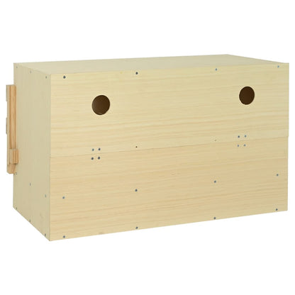 Abrollnest Hühner 3-fach Legenest Holz 96x40x45 cm Flachdach Eierfach