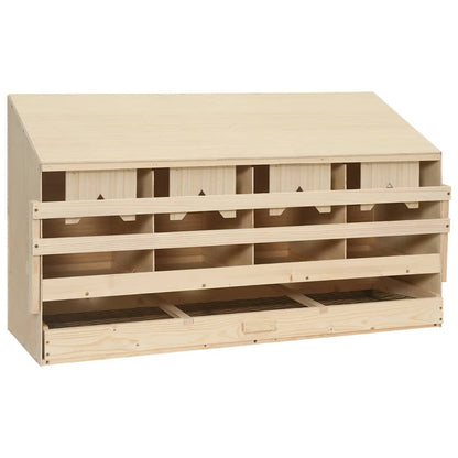 Abrollnest Hühner 4-fach Legenest Holz 106x40x59 cm Schrägdach Eierfach
