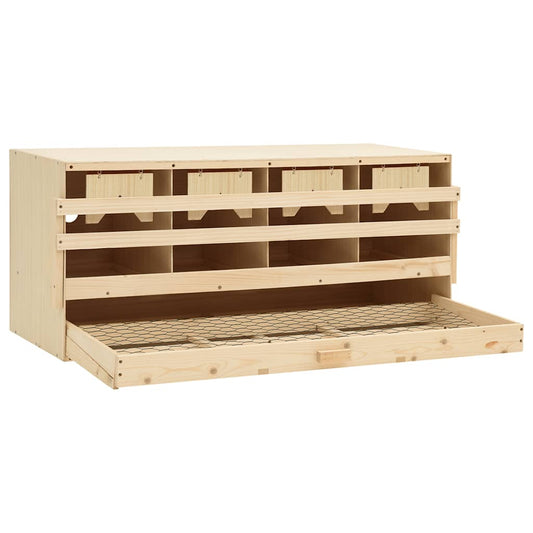 Abrollnest Hühner 4-fach Legenest Holz 106x40x45 cm Flachdach Eierfach