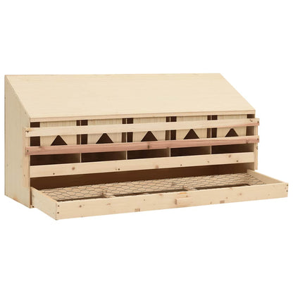 Abrollnest Hühner 5-fach Legenest Holz 117x33x54 cm Schrägdach Eierfach