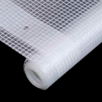 Leno tarpaulin, white, 4 x 8 m, 260 g/m², wood cover, greenhouse tarpaulin