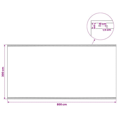 Leno tarpaulin, white, 4 x 8 m, 260 g/m², wood cover, greenhouse tarpaulin