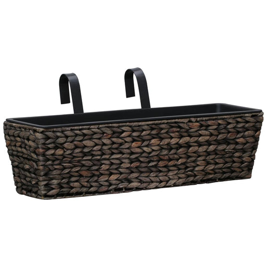 vidaXL Flower Box 2 pcs. Water Hyacinth Brown